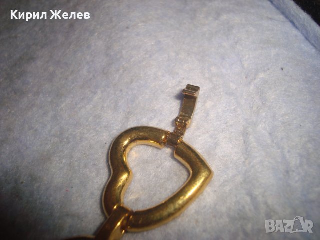 СЪРЦЕВИДНА ПОЗЛАТЕНА БРОНЗОВА ФЕШЪН - АРТ ГРИВНА 21344, снимка 5 - Гривни - 37691819