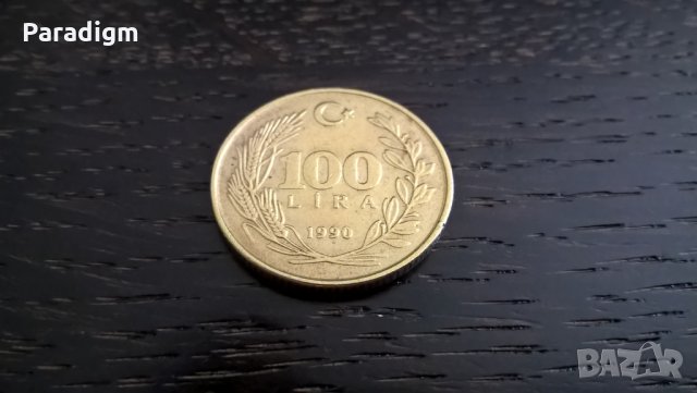 Монета - Турция - 100 лири | 1990г., снимка 2 - Нумизматика и бонистика - 29304651