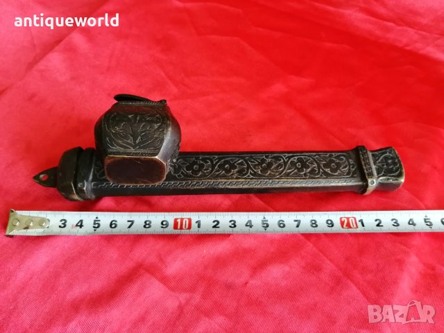 Стар ОСМАНСКИ Девит , Дивит , Мастилница с ТУГРА, снимка 7 - Антикварни и старинни предмети - 37310956