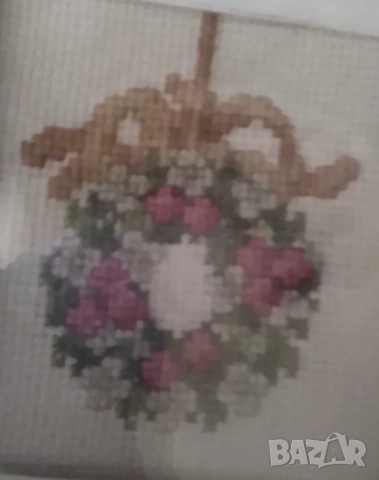 Бродирана картична 12/12, снимка 2 - Декорация за дома - 50254002