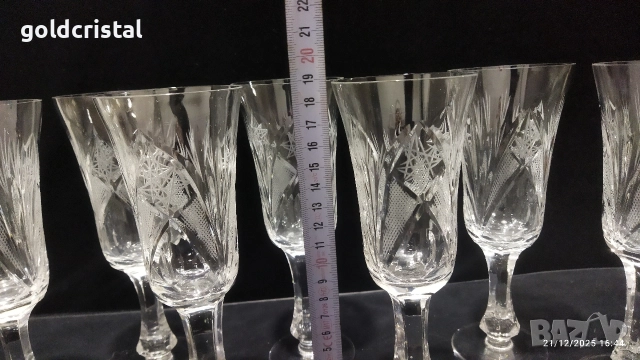 кристални чаши , снимка 2 - Антикварни и старинни предмети - 52869514