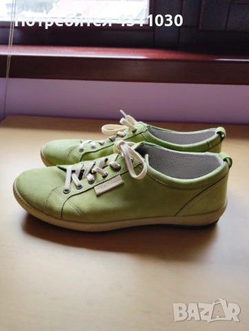Зелени дамски обувки с връзки от естествен набук- Legero 000823z 40 номер, снимка 2 - Дамски ежедневни обувки - 53413859