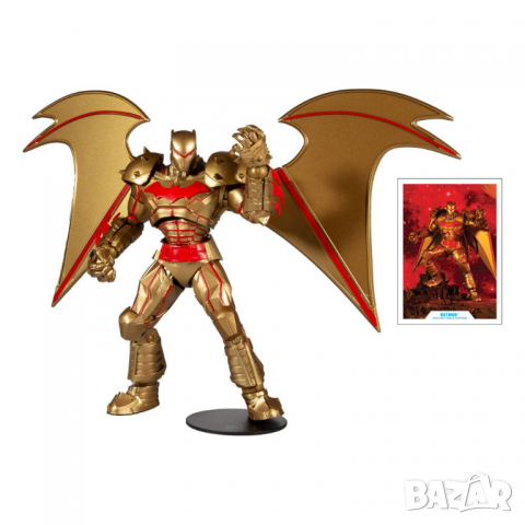 DC MULTIVERSE ACTION FIGURE BATMAN HELLBAT SUIT (GOLD EDITION) 18 CM, снимка 1 - Колекции - 36433101