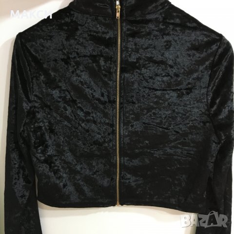 Маркова елегантна, атрактивна блуза с дълъг ръкав, цип и ефектни елементи в черно, снимка 6 - Блузи с дълъг ръкав и пуловери - 30542796