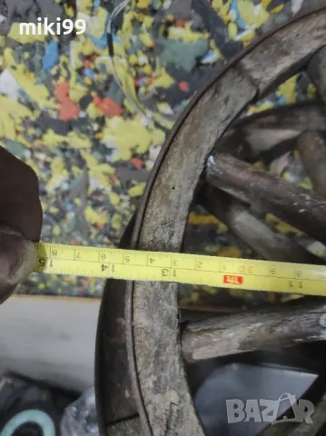 Стари дървени колела за битова стая или полилей, снимка 2 - Други машини и части - 49528620