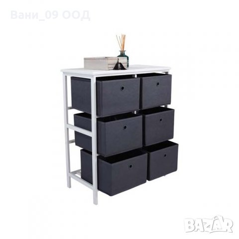 Голям скрин/етажерка с 6 текстилни коша, снимка 5 - Скринове - 34413157