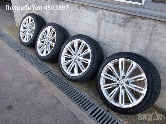Продавам Джанти с гуми Пасат 8 19инч, снимка 2 - Гуми и джанти - 53936651