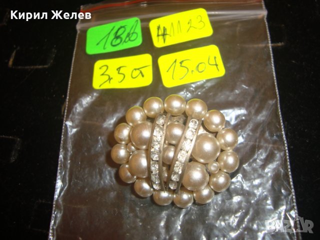 ПЕРЛЕНА ВИНТИДЖ РЕТРО АРТ-ДЕКО БРОШКА с КРИСТАЛЧЕТА 41123, снимка 5 - Други - 30568787