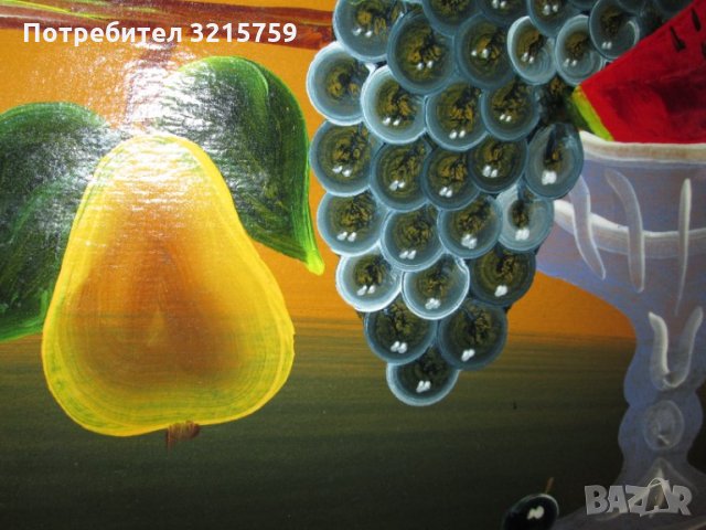 30-те Стара Картина ,масло,картон, натюрморт,54х39см., снимка 2 - Картини - 35426619