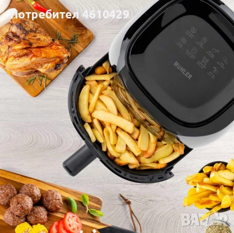 Фритюрник с горещ въздух MFX-415D, 4.2L, 1500W, дигитален, снимка 5 - Фритюрници - 52499591