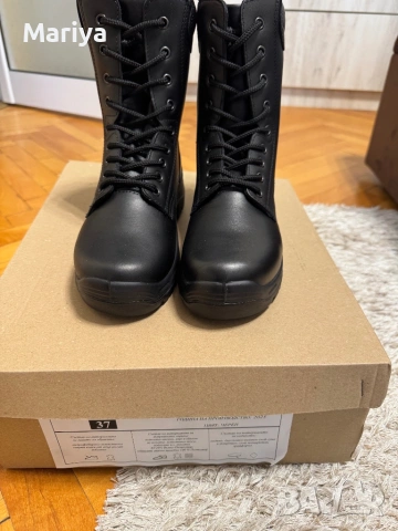 Кубинки черни 37 номер, снимка 5 - Дамски боти - 53944085