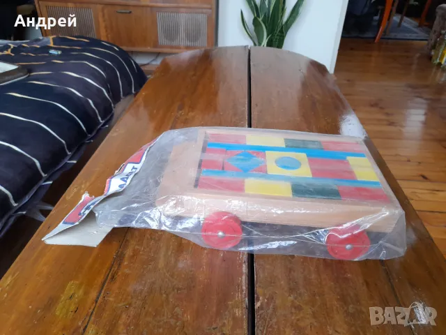 Стар детски дървен конструктор