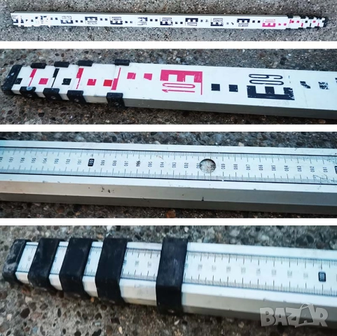 Геодезическа лата 5 метра алуминиева за оптичен нивелир