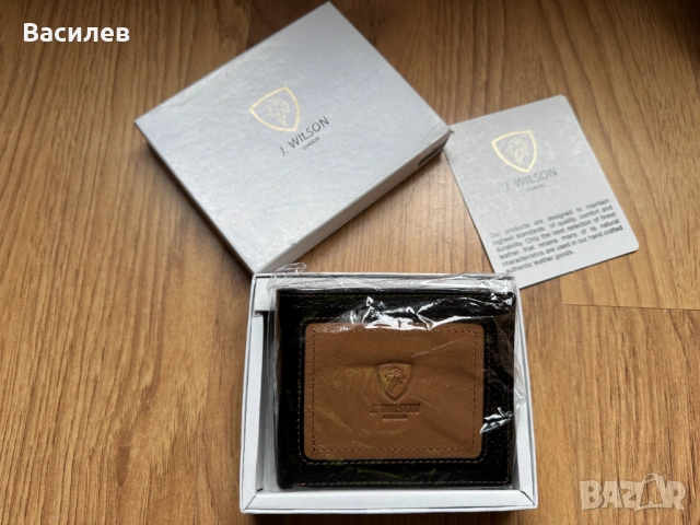 J. Wilson мъжки портфейл портмоне естествена кожа внос Англия , снимка 7 - Портфейли, портмонета - 47299404