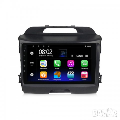 Мултимедия, Двоен дин, Навигация, за KIA sportage 3, КИА Спортидж, дисплей, плеър 9“ Екран, Android