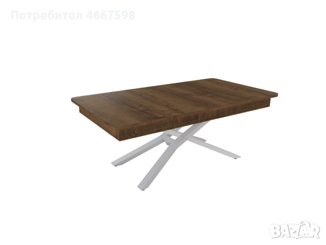 Разтегателна холна маса Мегара с повдигащ механизъм – ПДЧ плот, метална основа, снимка 6 - Маси - 52640114