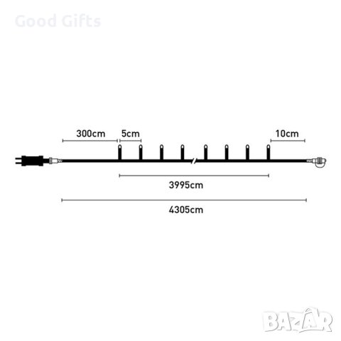 800 LED Коледни лампички, Многоцветни, 43м, снимка 3 - Лед осветление - 42712397
