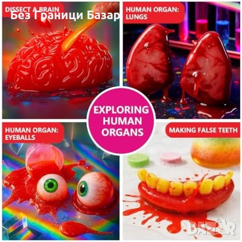 Нов STEM комплект за момичета – 70+ експеримента, органи и мозък игри, снимка 2 - Образователни игри - 51690020