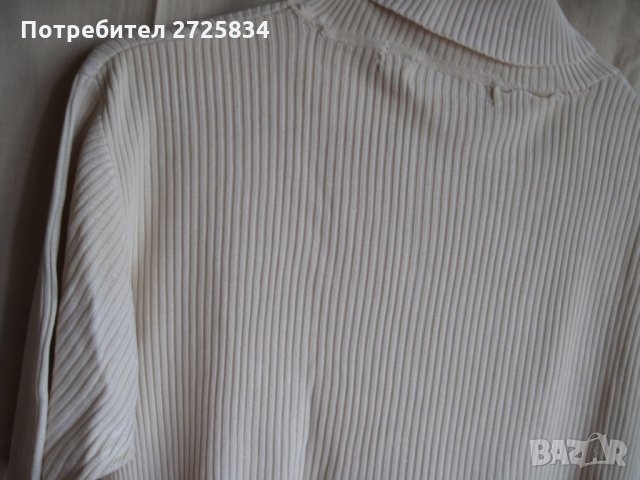 Поло беж от коприна, размер М, снимка 4 - Корсети, бюстиета, топове - 29290692