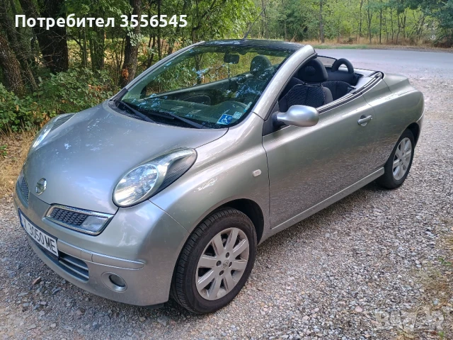 ПРОДАВАМ NISSAN MICRA C+C  АВТОМАТИК, КАБРИО ТВЪРД ТАВАН, ПЕРФЕКТНО СЪСТОЯНИЕ ,ВНОС, РЕГИСТРИРАН, снимка 6 - Автомобили и джипове - 51211455