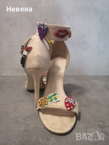 Дамски обувки на ток, официални, телесен цвят, номер 38, снимка 1