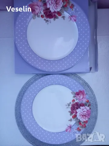 Чинии за торта- костен порцелан Lancaster 