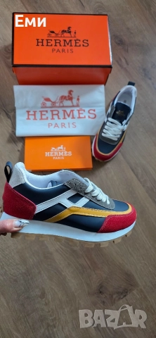 Hermes Bouncing Sneakers Естествена кожа и велур мъжки обувки сникърси , снимка 10 - Спортни обувки - 52755746