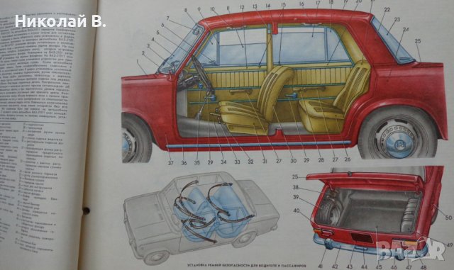 Книга Цветен албум Автомобил ВаЗ 2101/2102 Лада кнструкция техническо обслужване На Руски ез 1978 г, снимка 9 - Специализирана литература - 37072875