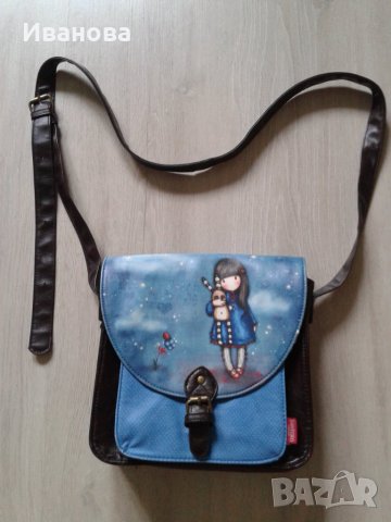 Страхотна  синя чанта santoro., снимка 1