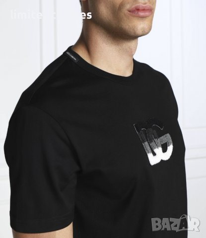 Dolce & Gabbana DG Embroidered Patch Logo Мъжка Тениска size 48 (S/M), снимка 10 - Тениски - 40102853