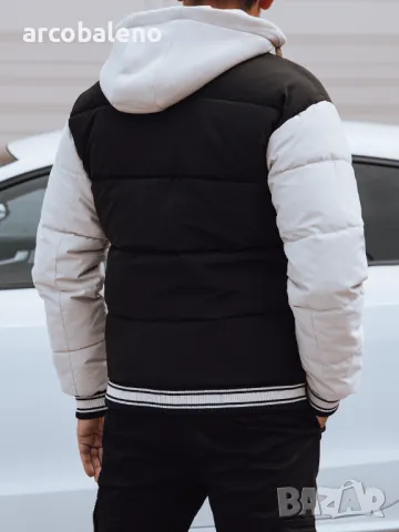 Мъжко зимно яке с качулка, 2цвята , снимка 4 - Якета - 47438592