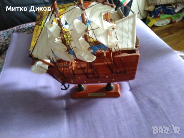 Подаръчен сувенир макет на кораб нов дърво Н-195мм и размер 195х45мм, снимка 5 - Декорация за дома - 42317872