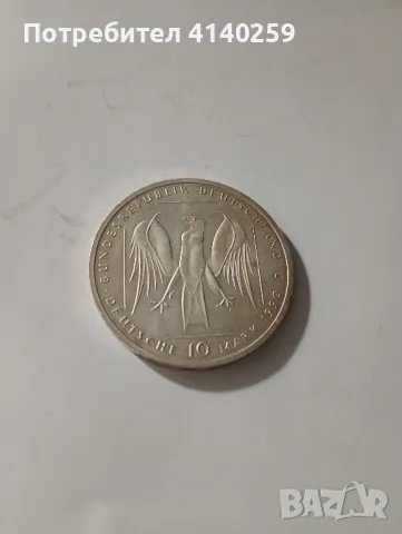 Германия монета 10 марки 1990 г , снимка 1