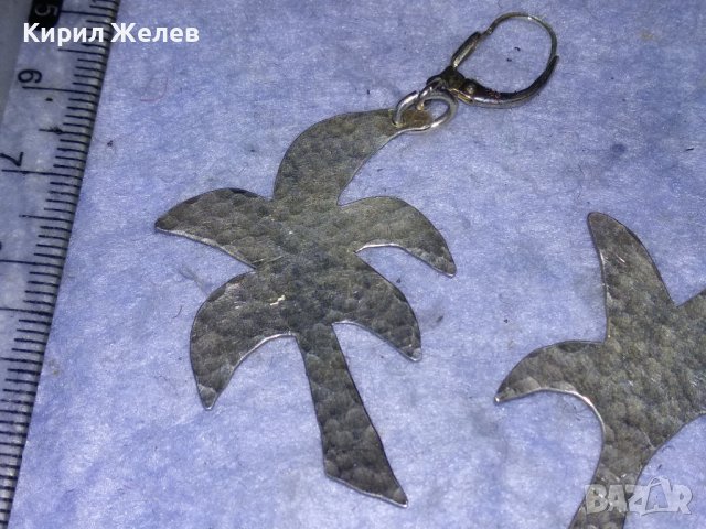 СРЕБЪРНИ ПАЛМИ ФИГУРАЛНИ СРЕБЪРНИ ОБЕЦИ КОВАНО СРЕБРО 925 МАЙСТОРСКА АРТ ДИЗАЙН ИЗРАБОТКА 29780, снимка 12 - Обеци - 40574545