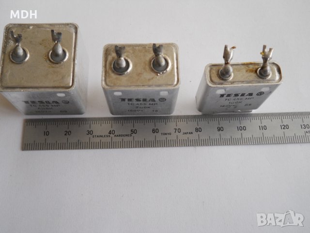 кондензатори TESLA - 2 и 4 мФ -160 в, снимка 3 - Друга електроника - 31208577