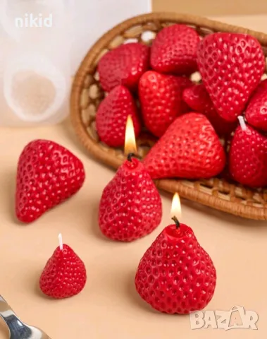 3d Ягода ягодка цяла силиконов молд форма фондан шоколад смола гипс декор свещ, снимка 2 - Форми - 49761968