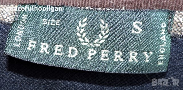 Fred Perry Men`s Casual Polo Shirt -мъжка тъмно-синя поло блуза  размер S, снимка 12 - Блузи - 44242923