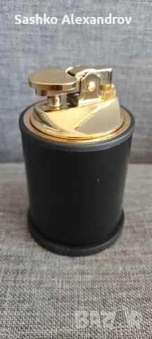 Ретро настолна запалка с позлатен механизъм и маркировка К , снимка 2 - Запалки - 54240087