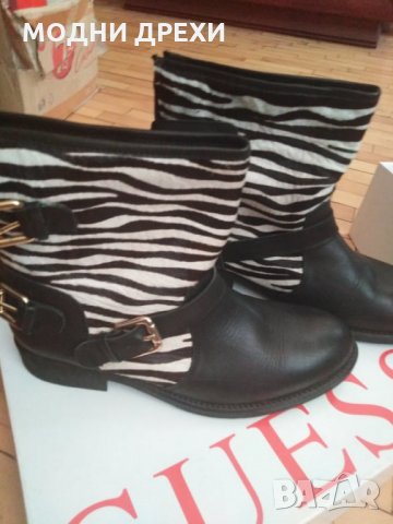 100% ОРИГИНАЛНИ Дамски ботуши Guess/ Zebra