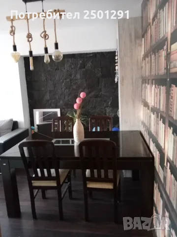 Комплект трапезна маса и столове, снимка 2 - Маси - 56111383