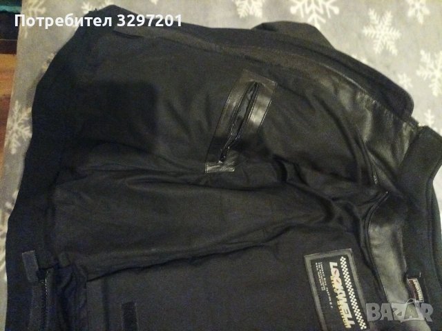 мото кожено яке с протектори, снимка 5 - Якета - 53223905