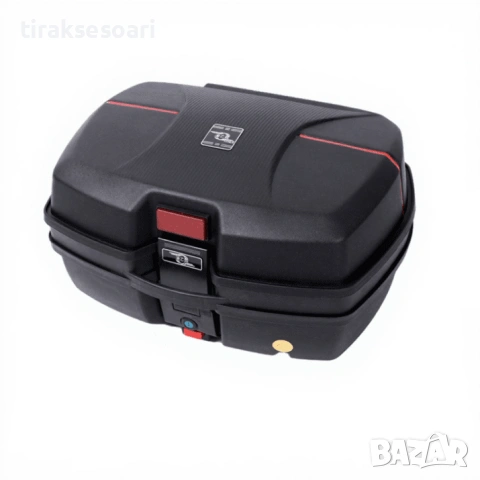 Куфар за мотор 45L заден багажник с ключ универсален мото куфар T995