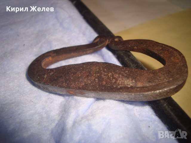 18-19 Век СТАР ВЪЗРОЖДЕНСКО ВРЕМЕ ЧАКМАК ОГНИВО КОВАНО ЖЕЛЯЗО РЪЧНА МАЙСТОРСКА РЯДКА ИЗРАБОТКА 28526, снимка 5 - Антикварни и старинни предмети - 37170811