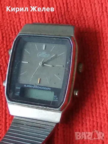 GENEVE QUARTZ  ALARM CHRONOGRAPH СТАР РЯДЪК МАРКОВ КВАРЦОВ ВИНТИДЖ ЧАСОВНИК ЖЕНЕВА 26419, снимка 17 - Мъжки - 34831015
