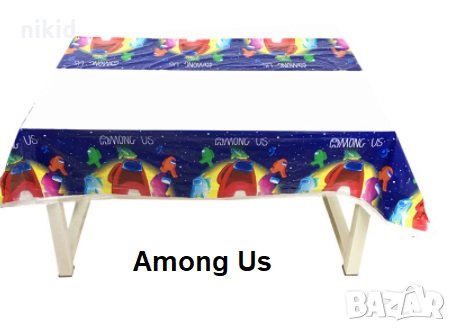 Амонг Ус Ъс Among Us найлонова покривка за парти рожден ден