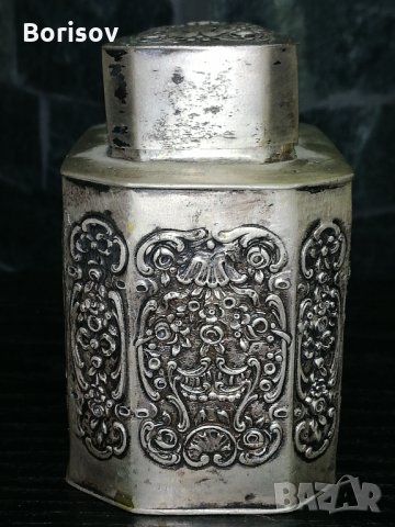 Антична сребърна кутия за чай, снимка 12 - Антикварни и старинни предмети - 32196454