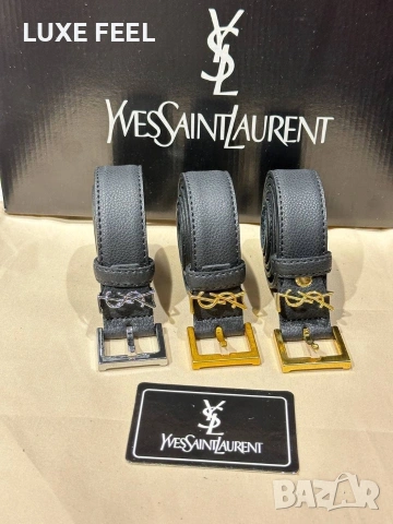 YVES SAINT LAURENT 💎 Естествена Кожа , снимка 6 - Колани - 54020220