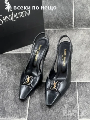Yves Saint Laurent Дамски Черни Обувки на Ток YSL Код E755, снимка 4 - Дамски обувки на ток - 51314996