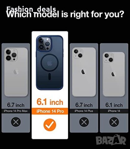 Нов Калъф Кейс Гръб за защита телефон iPhone 14 Pro Айфон Magnetic MagSafe, съвместим, снимка 7 - Калъфи, кейсове - 40364111