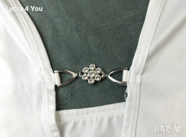 M/L размер (85C) луксозна ефирна бяла нощничка с брокатен блясък, снимка 3 - Бельо - 40582530